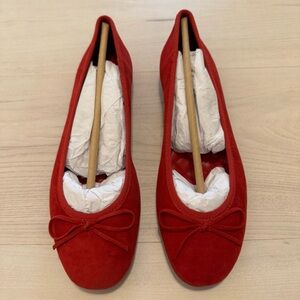 Birdies Red Women's Flats with Bow
